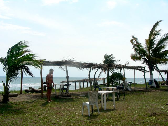 very windy beach