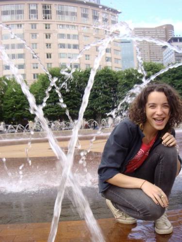 Rose in a fountain