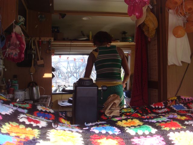 inside the trailer