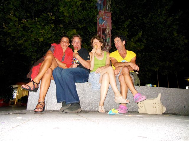 in the night after work, Joe and Minna and Brady and Irmi