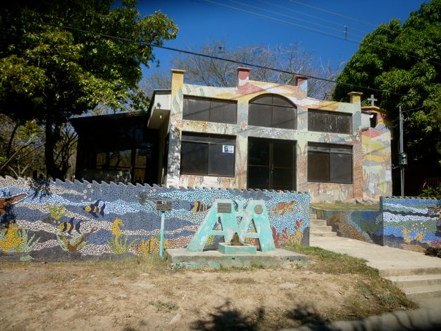 Church decorated with tiles